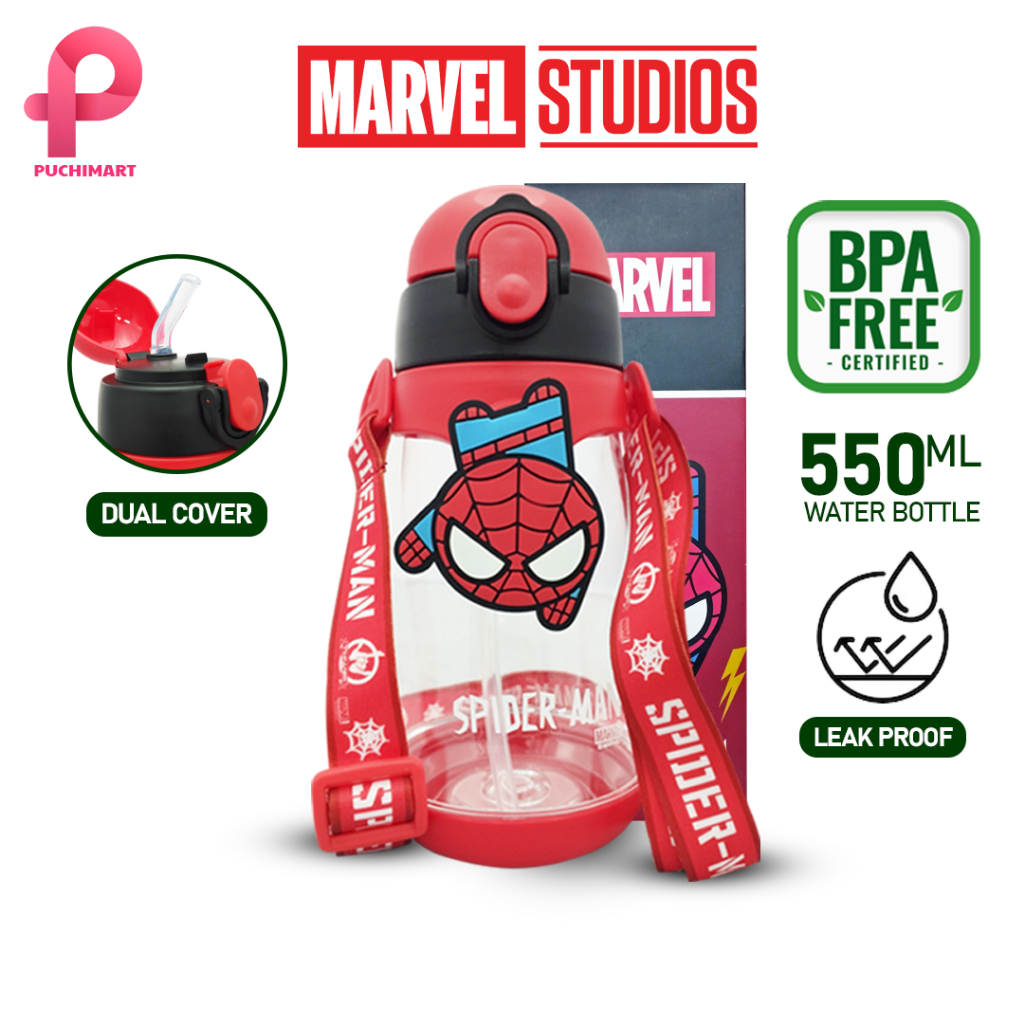 Spider Man Water Bottle 550ml BPA FREE High Quality Botol Air Kanak ...
