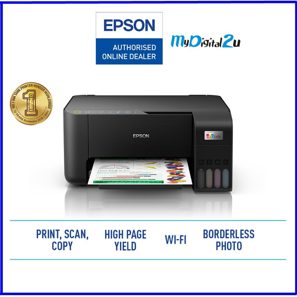 Epson Ecotank L3250 L3256 New Wifi All In One Ink Tank Printer Shopee Malaysia 5022
