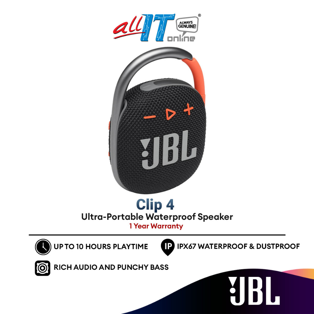 JBL Clip 4 UltraPortable Waterproof Speaker Shopee Malaysia