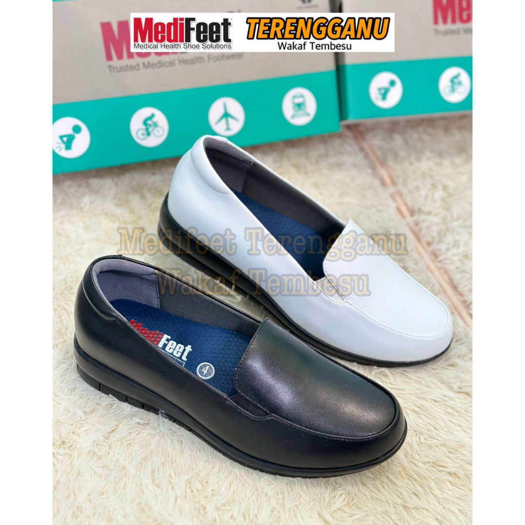 MEDIFEET MW038 WOMEN WALKABOUT UNIFORM NURSE SHOES MEDICAL HEALTH SHOES KASUT KESIHATAN Shopee Malaysia