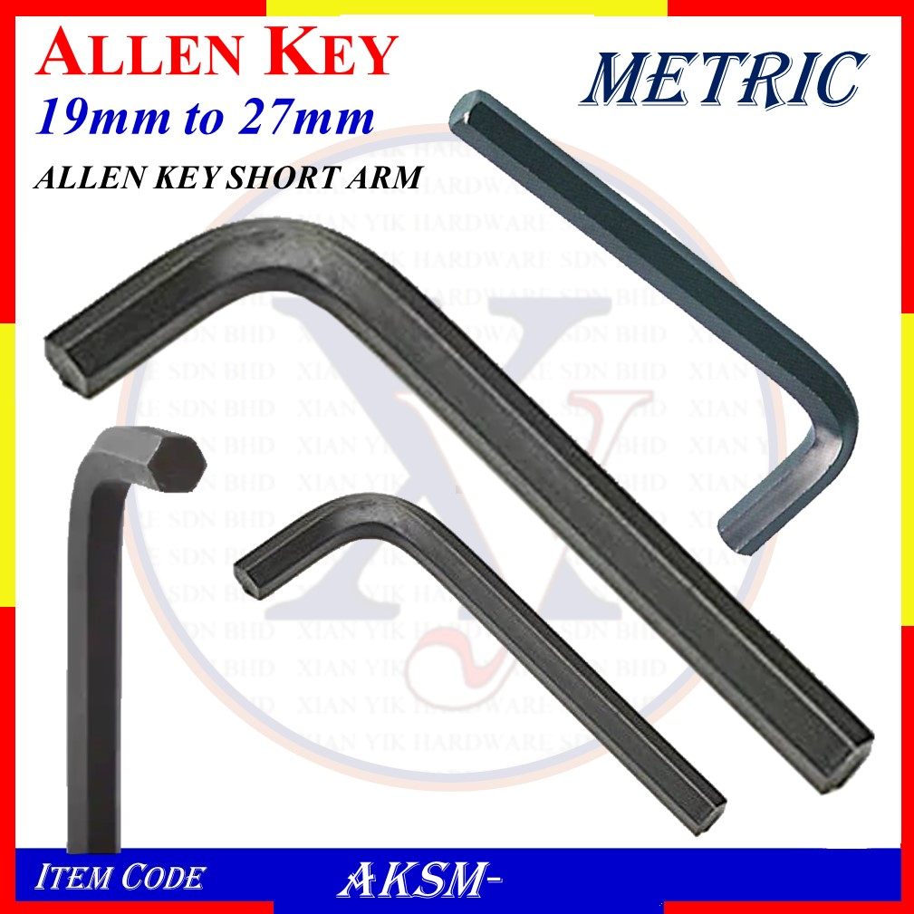 AKSM- 19mm TO 27mm HEX ALLEN KEY SHORT ARM ALLEN KEY | Shopee Malaysia