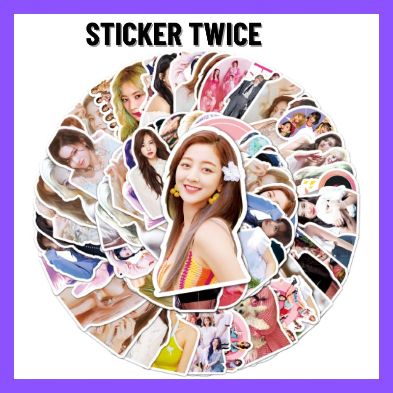 Twice Stickers 50 Keping KPOP Waterproof Sticker Pelekat Mixed Setiker ...