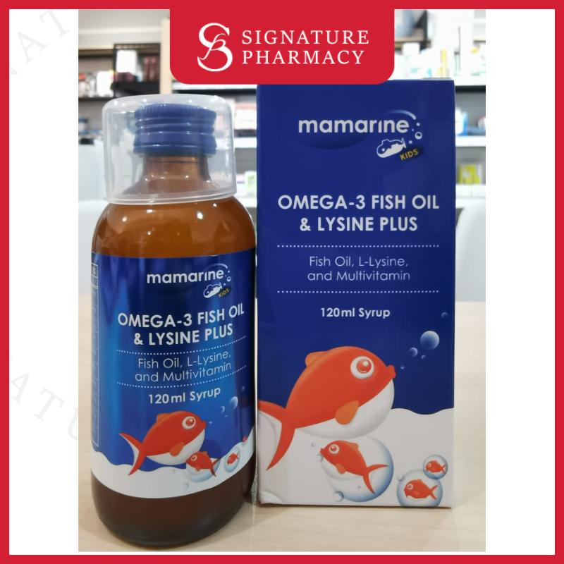Mamarine Omega3 Fish Oil & Lysine Plus [120ml / 2x120ml] Shopee Malaysia