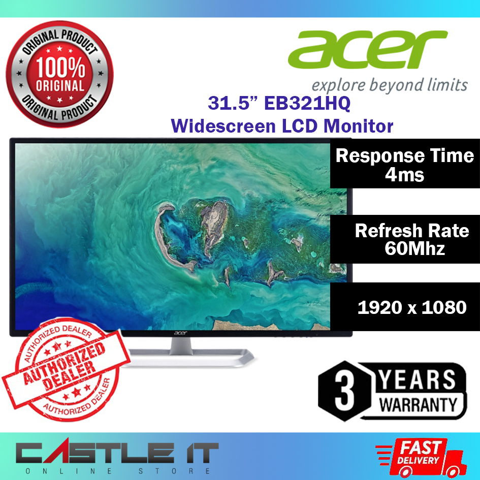 Acer EB321HQ Abi 31.5" EB321HQU C 60Hz FHD WQHD Widescreen LCD Monitor ...