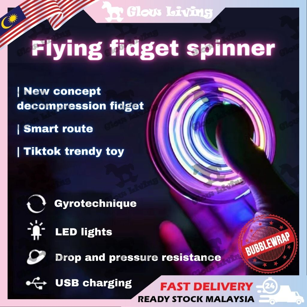 TIKTOK Flying Spinner Fingertip Gyro UFO Induction Children's Toy High