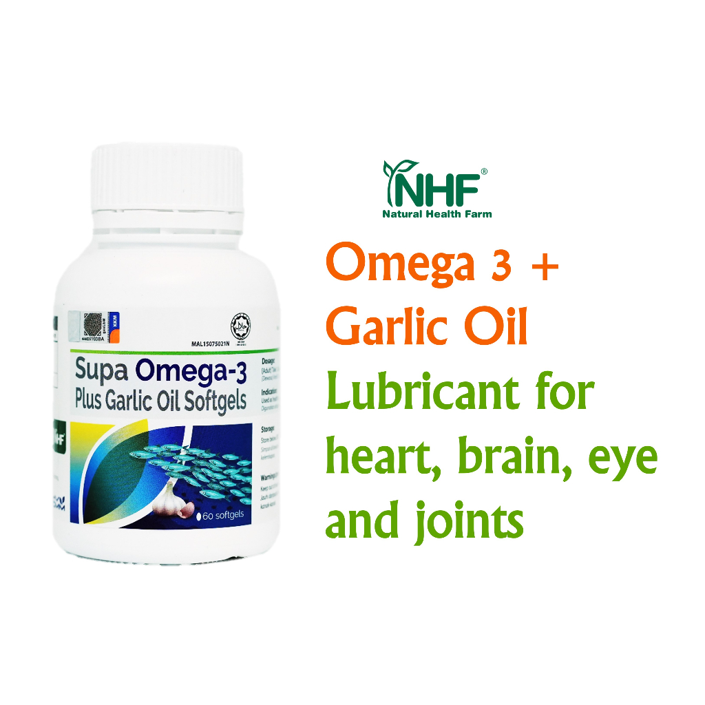 NHF Supa Omega 3 Plus Garlic Oil (60 Soft Gels) Shopee Malaysia