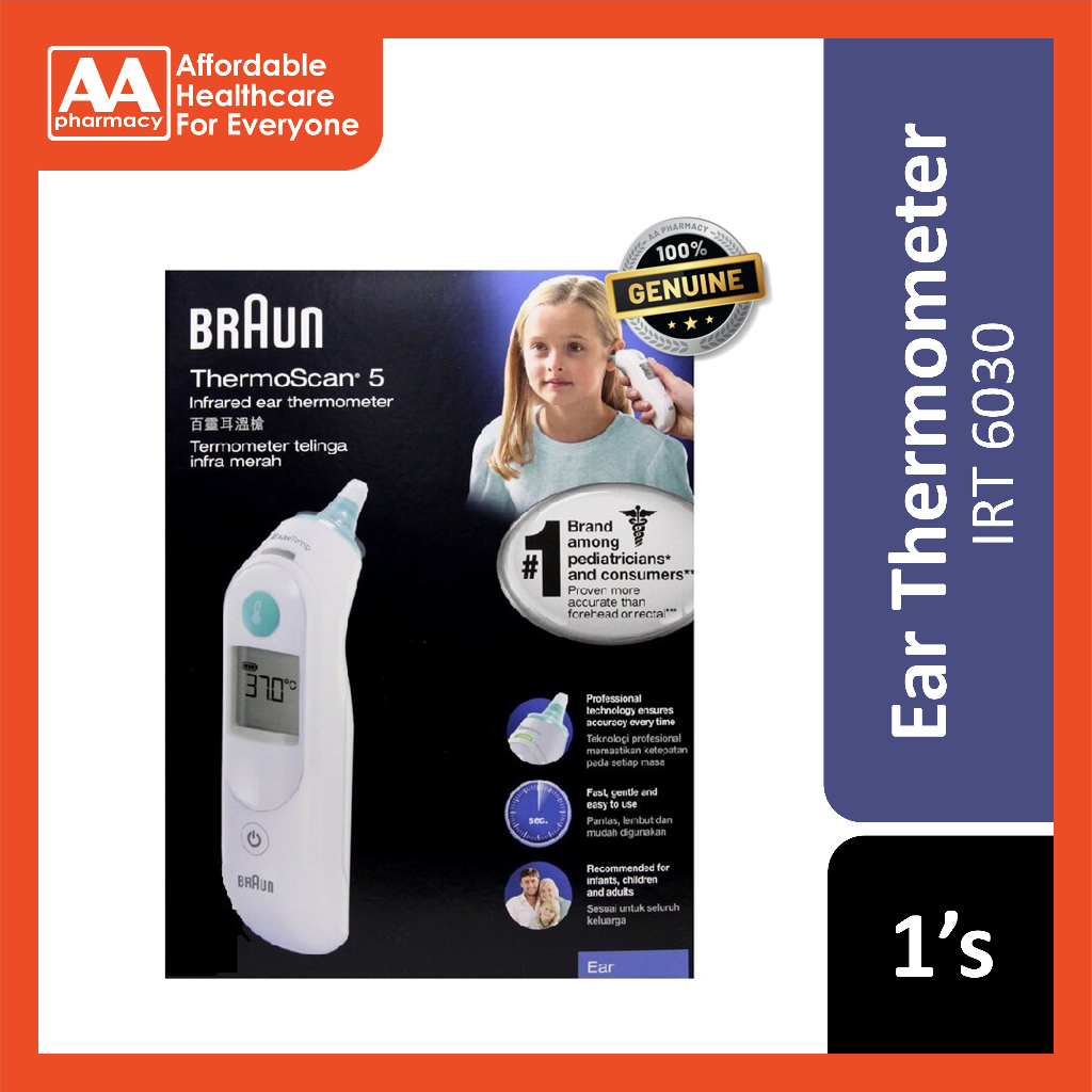 Braun Thermoscan 5 Series Thermometer Ear (IRT 6030) Shopee Malaysia