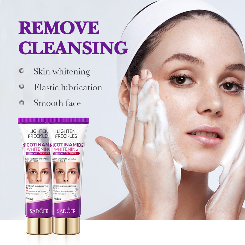 Nicotinamide Facial Cleanser Effective Whitening Remove Dark Spots Fade ...