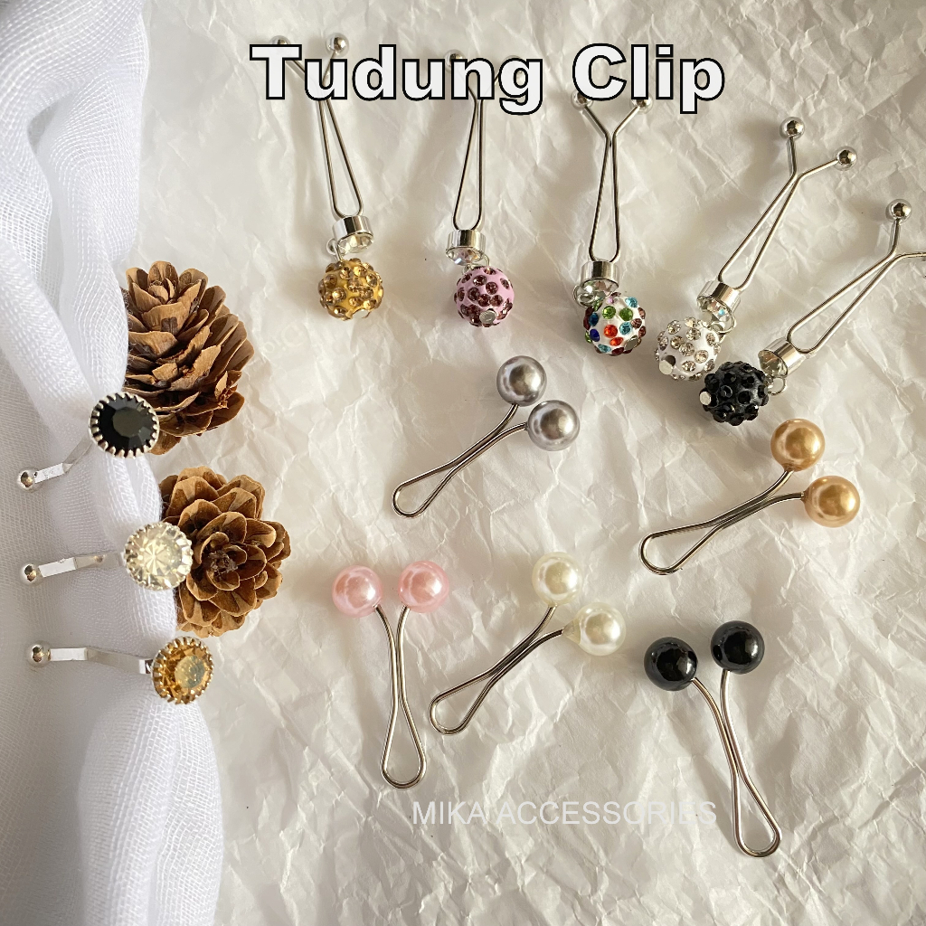 Klip Dagu / Klip Tudung / Klip Mutiara / U-Shape Clip Hijab Pin Tudung ...