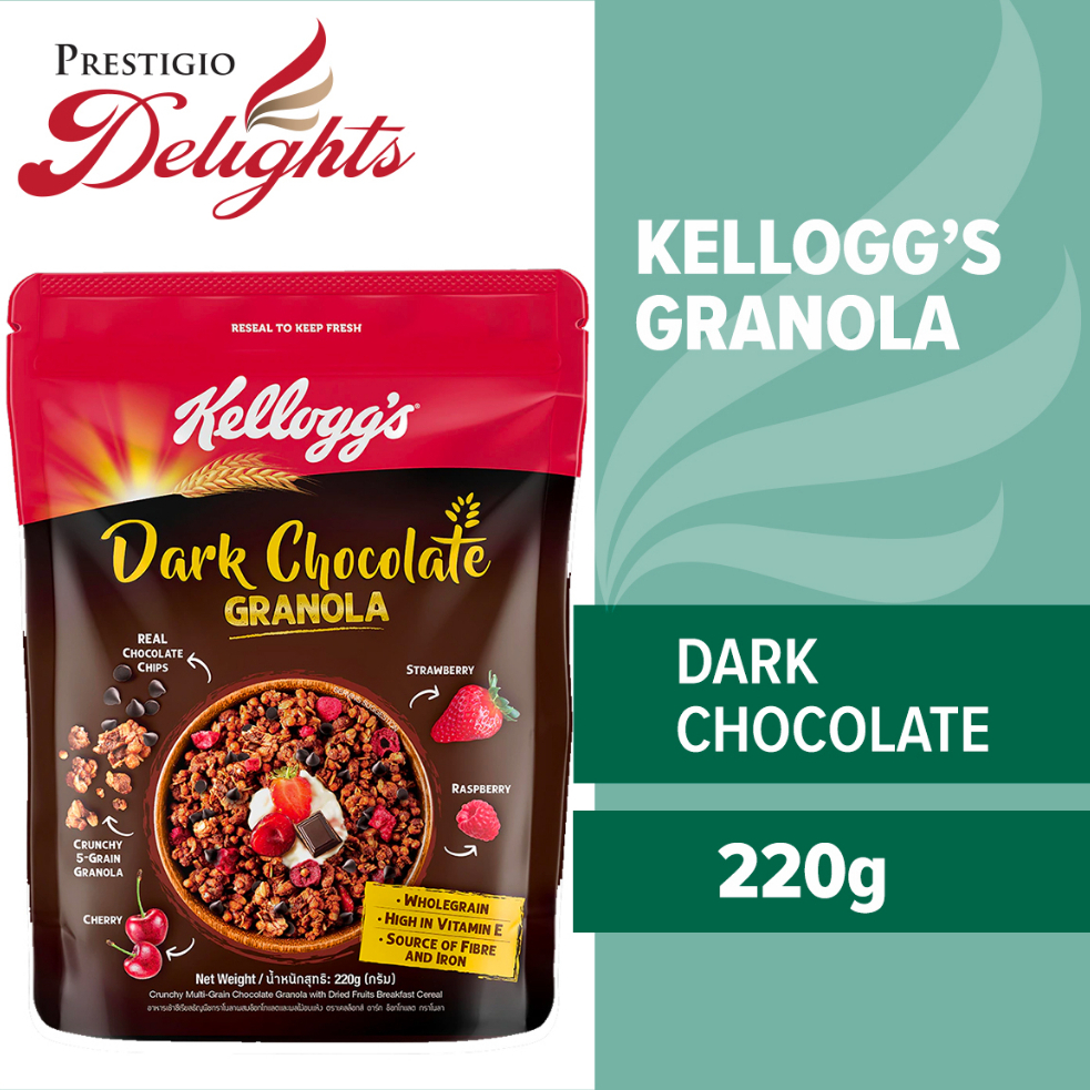 Kellogg's Granola Dark Chocolate 220g [Expiry Date 7/2025] Shopee