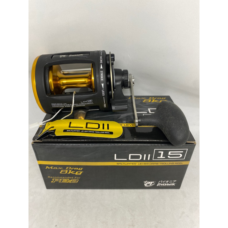 Pioneer LDII 15 Saltwater Level Drag Trolling Bottom Reel OVERHEAD