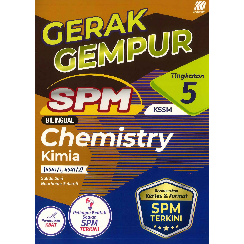 Sasbadi Gerak Gempur Spm Kimia Chemistry Tingkatan 5 Kssm 9789837733824 Shopee Malaysia 5946