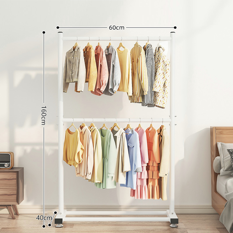 2Layer Strong Steel Structure Hanging Organizer Rack/ampaian baju/Cloth ...