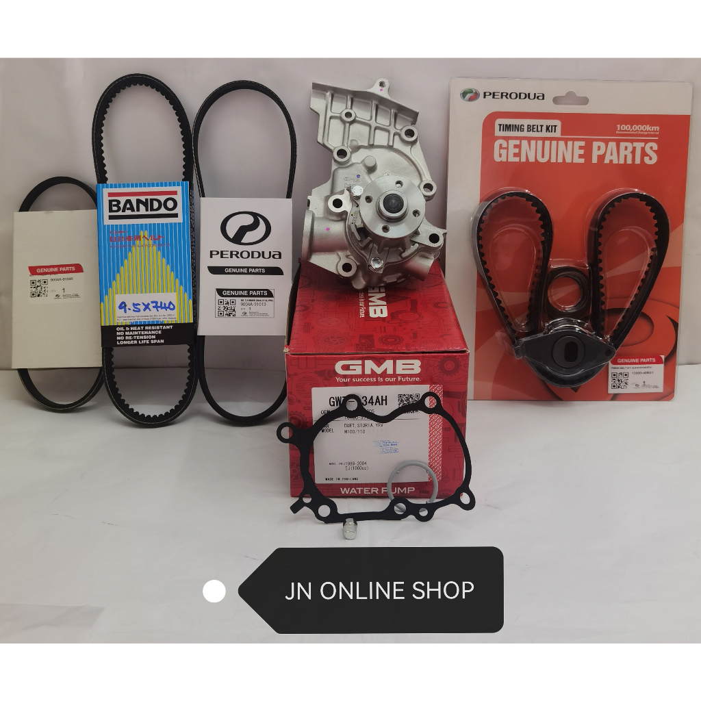 Timing Kit Set+Fan Belt (Perodua Original)+Water Pump with Housing for ...