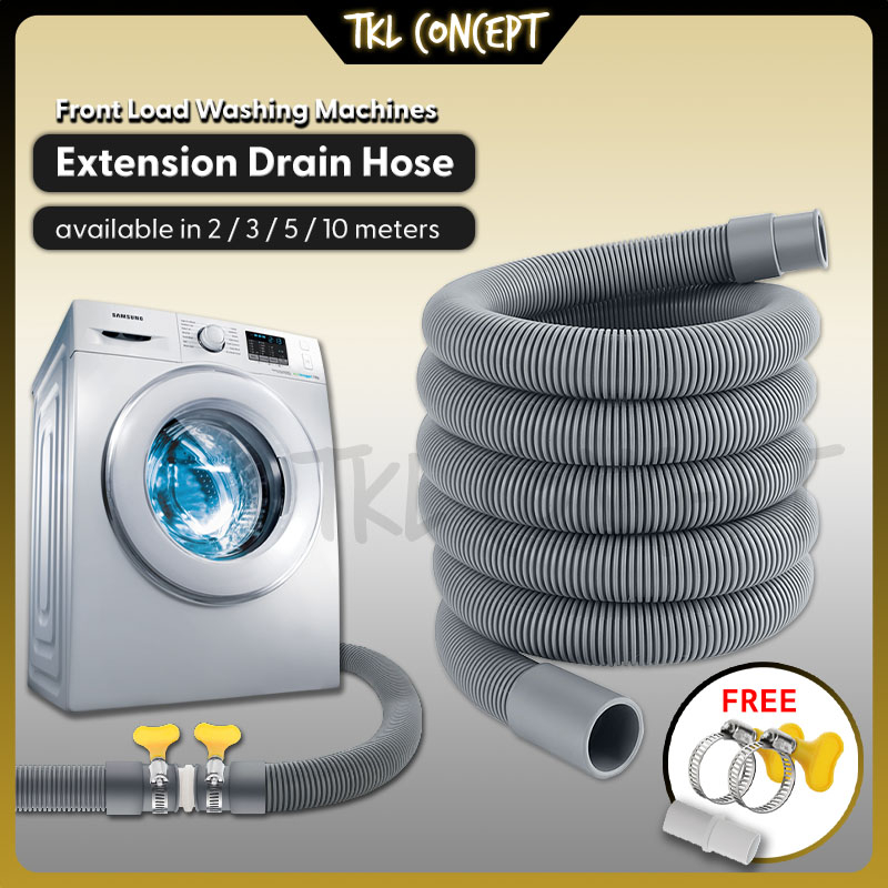 Front Load Washing Machine Outlet Drain Hose Pipe 2m 3m 5m 10m Mesin ...