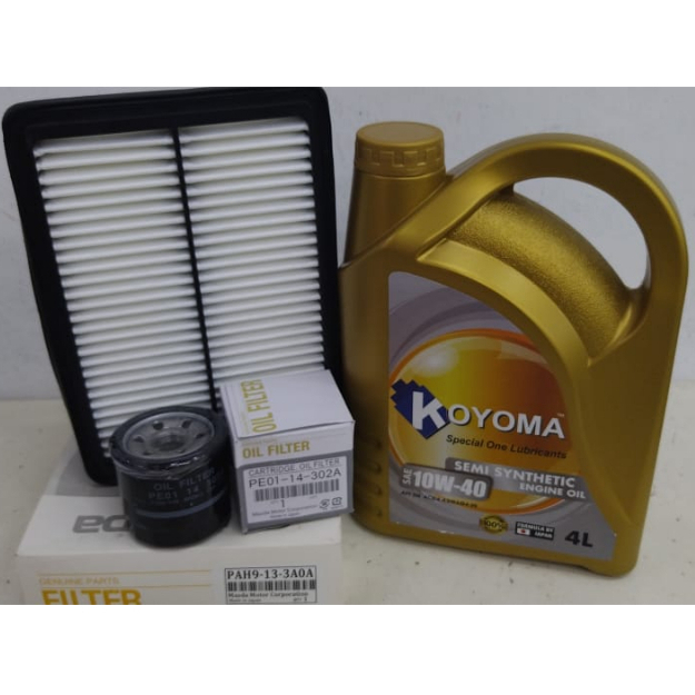 MAZDA CX30 OIL FILTER + AIR FILTER + KOYOMA 10W40 SEMI SYNTHETIC ENGINE