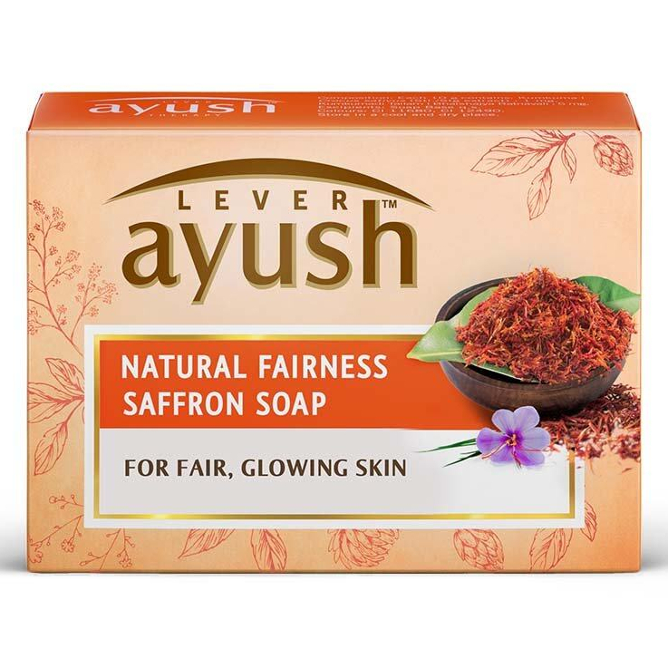 Lever Ayush Natural Glow Saffron Soap For Bright and Glowing Skin 100g Shopee Malaysia