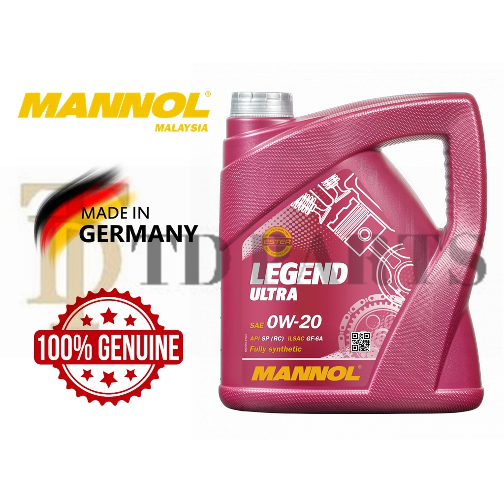 100% GENUINE MANNOL LEGEND ULTRA SAE 0W20 0W-20 FULLY SYNTHETIC ENGINE ...