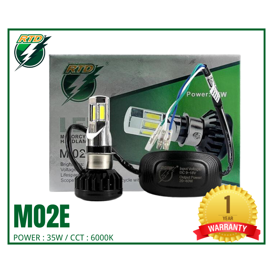 RAYTON RTD AC/DC M02E PNP LED MOTORCYCLE HEADLIGHTS (ORIGINAL) RTD