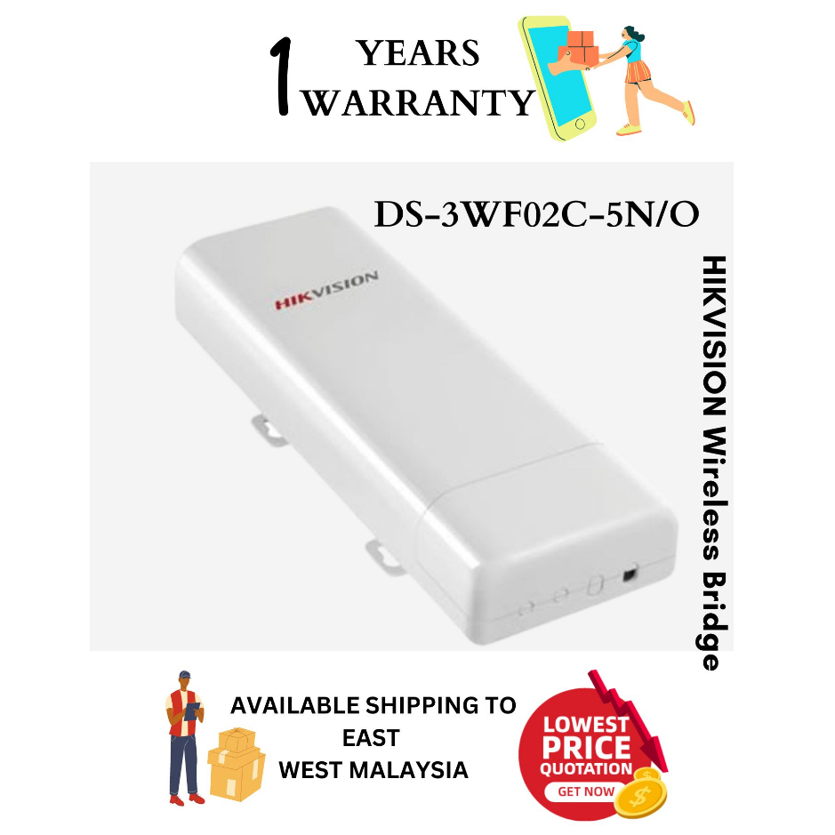 HIKVISION Wireless Bridge DS-3WF02C-5N/O | Shopee Malaysia