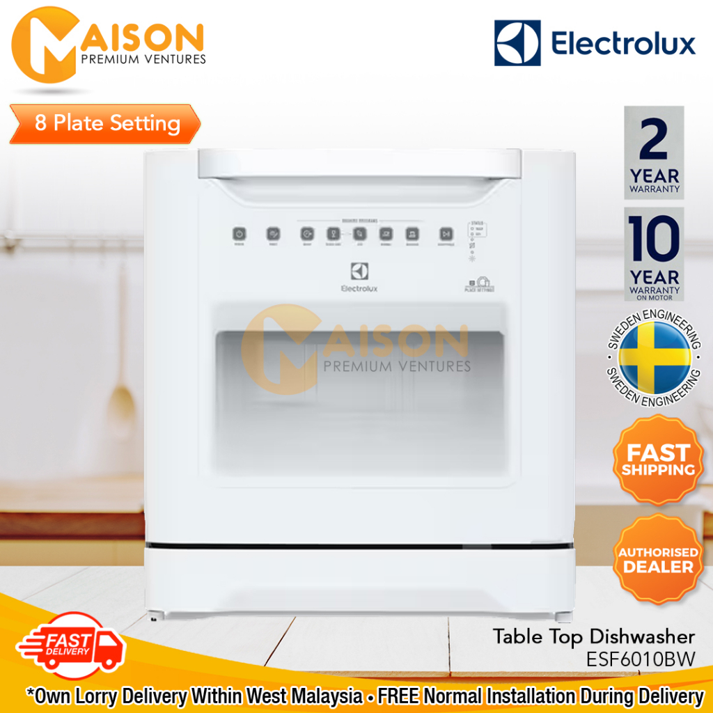 Electrolux Compact Dishwasher ESF6010BW (Made in Europe) Shopee Malaysia