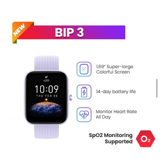 Amazfit Bip 3 Pro Smart Watch: 14-Day Battery Life - Cream 