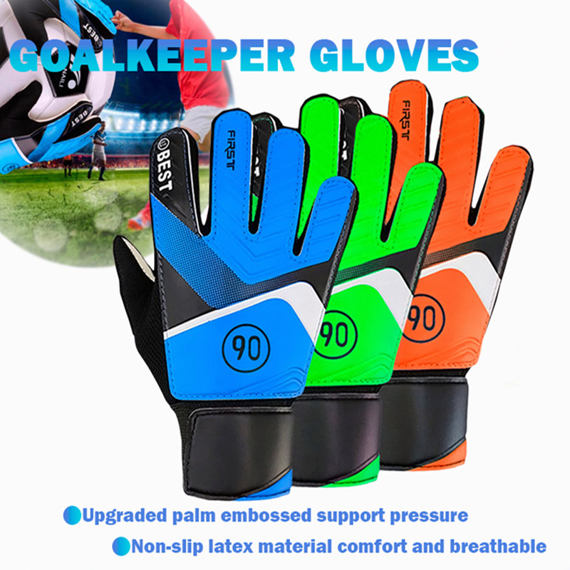 Children Goalkeeper Gloves Faux Leather Full Finger Goalkeeper Glove