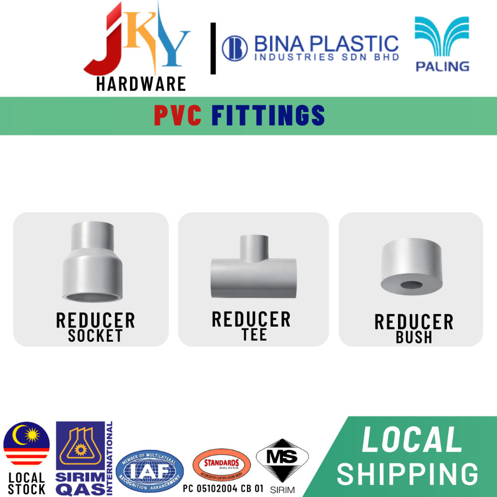 REDUCING PVC FITTINGS - PVC Connector - 32mm-40mm-50mm - Reduce Reducer ...