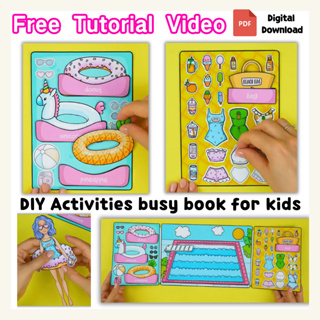 Printable Dollhouse Busy Book & Activities for Kids PDF 