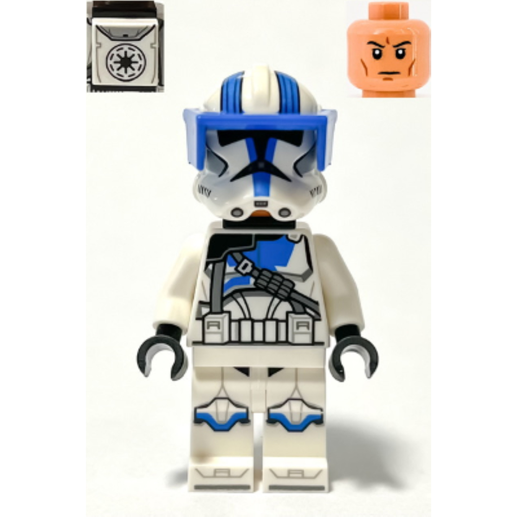 LEGO MINIFIGURE sw1247 Star Wars Clone Heavy Trooper 501st Legion White ...