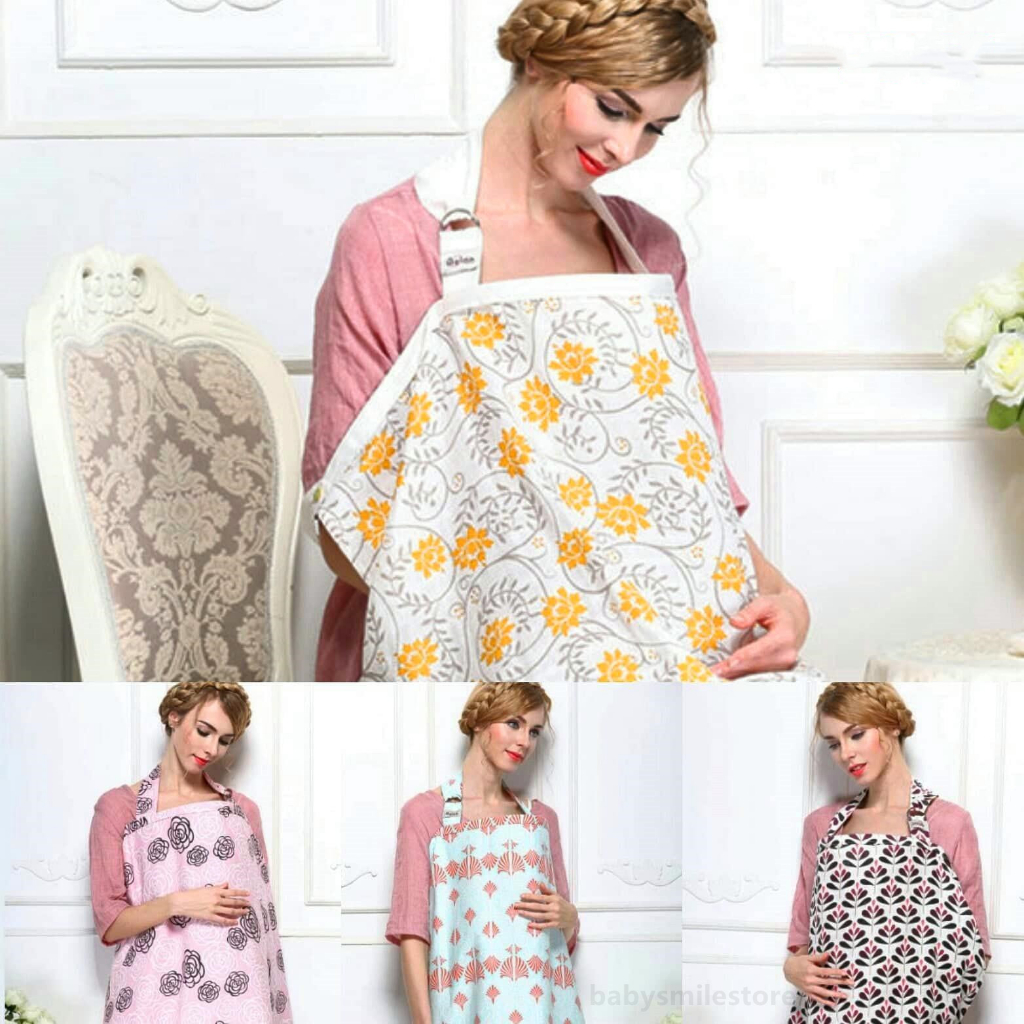 Cotton/ Muslin Breathable Breastfeeding Nursing Cover Poncho Shawl