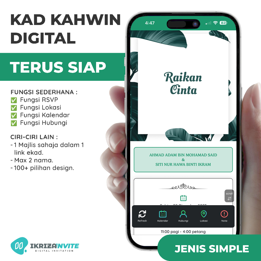 [TERUS SIAP]* - KAD KAHWIN DIGITAL - EKAD / ECARD - JENIS SIMPLE ...