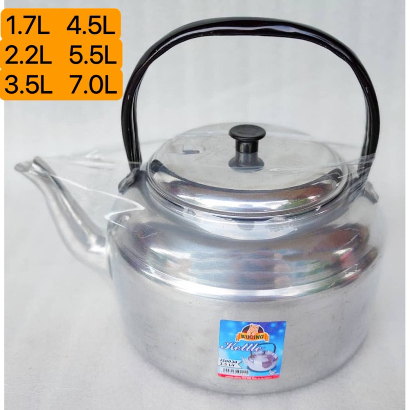 CAP KUCING Aluminium Kettle Cerek (1.7L~7L) / Cerek Cap Kucing Teko ...