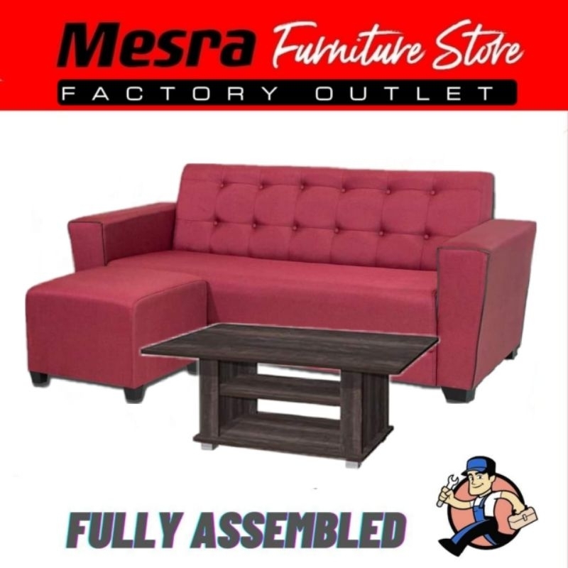 (READY STOCK) 3 SEATER and Stool Sofa/ LSHAPE SOFA Shopee Malaysia