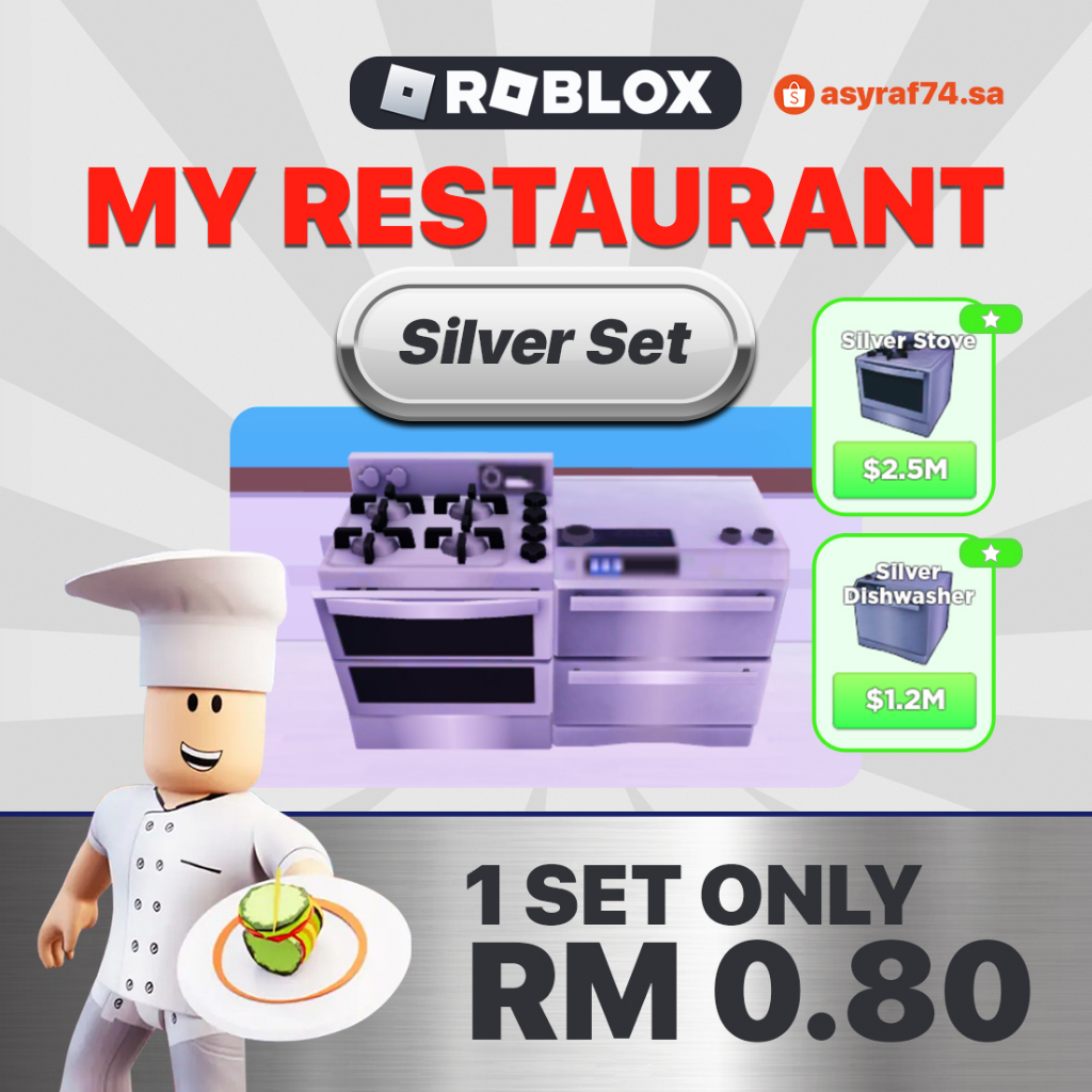 (CHEAPEST) My Restaurant Stove & DishWasher Set Roblox Shopee