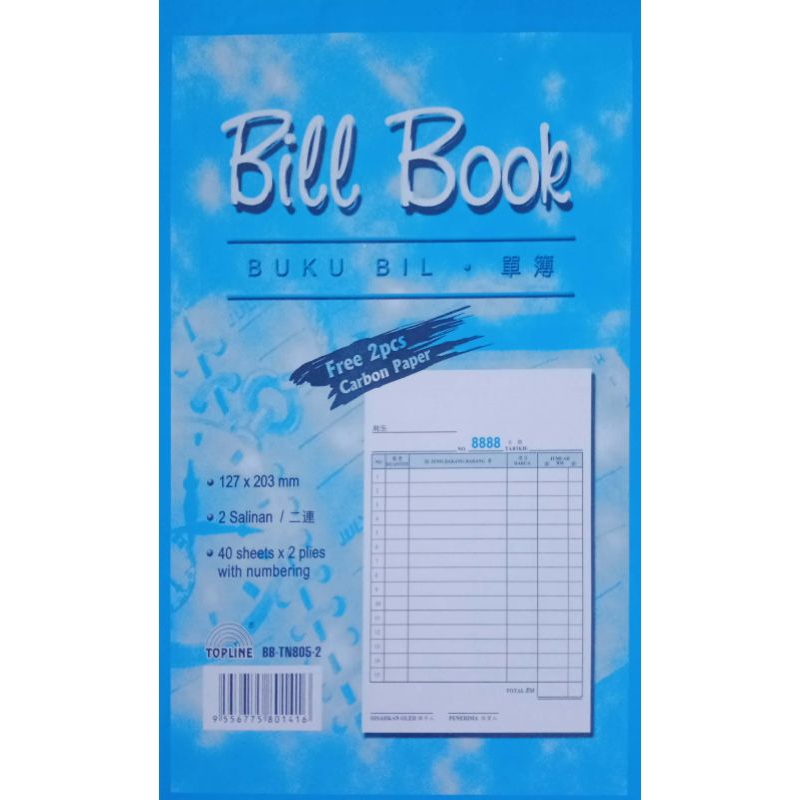 Topline Bill Book - 2 plies | Shopee Malaysia