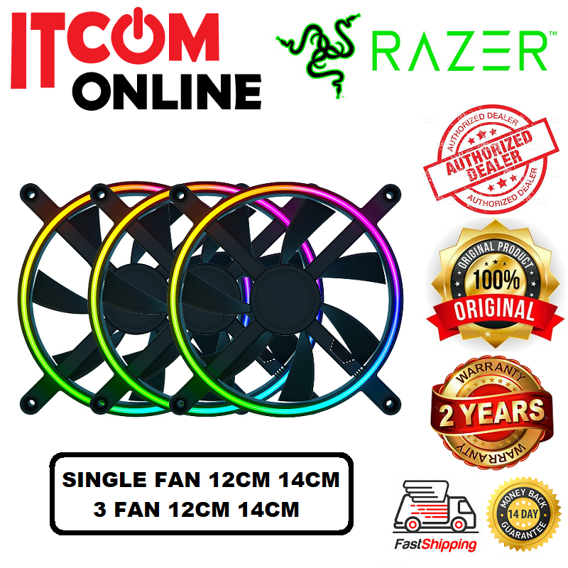 RAZER 12CM 14CM KUNAI CHROMA RGB PWM SINGLE & 3 FAN | Shopee Malaysia