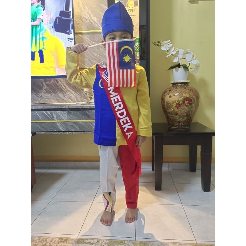 READY STOCK!!Baju Merdeka Boy Free Tanjak Free Bendera | Shopee Malaysia