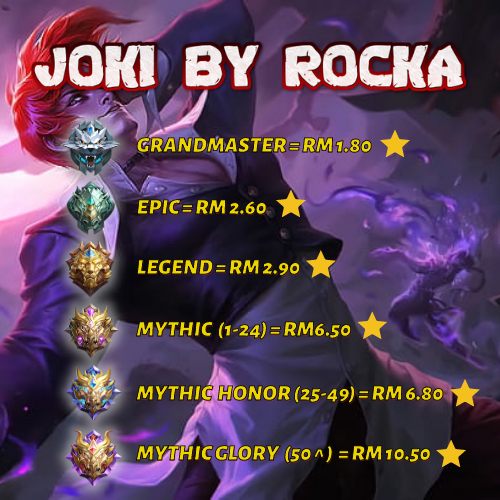 (PROMOSI) JOKI MLBB MURAH BOOSTING/CLASSIC/MCL/PUSH RANKED/WINRATE ...