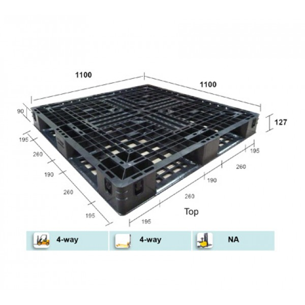 Plastic Pallet Double Deck 4 Way for warehouse storage racking Shopee