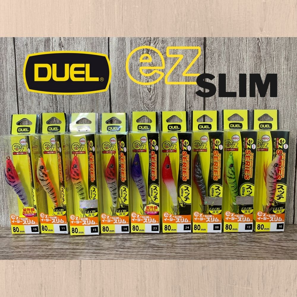 Lot De Leurres Duel EZ-Series Slim 80 Mm – Jigs Pour Pêche Au Calmar En Mer (neufs)