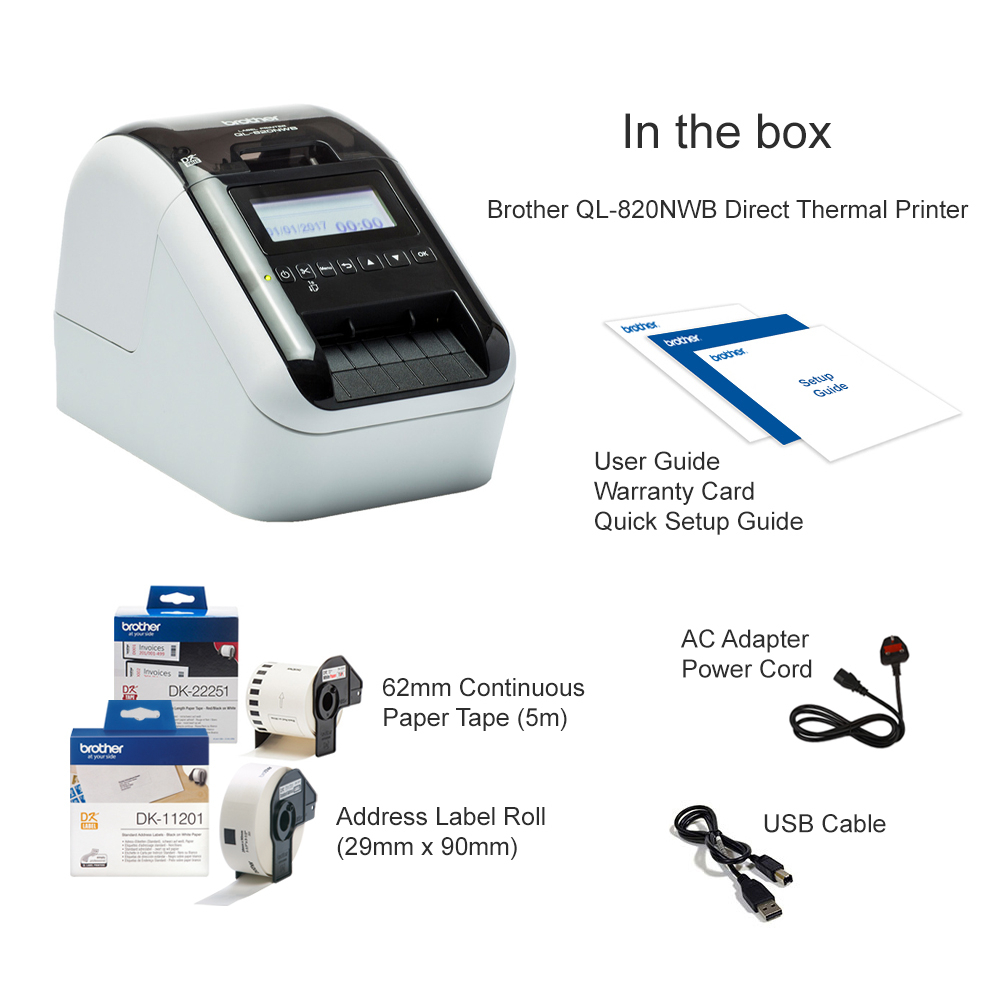 Brother QL-820NWB Professional Wireless Label Printer | Shopee