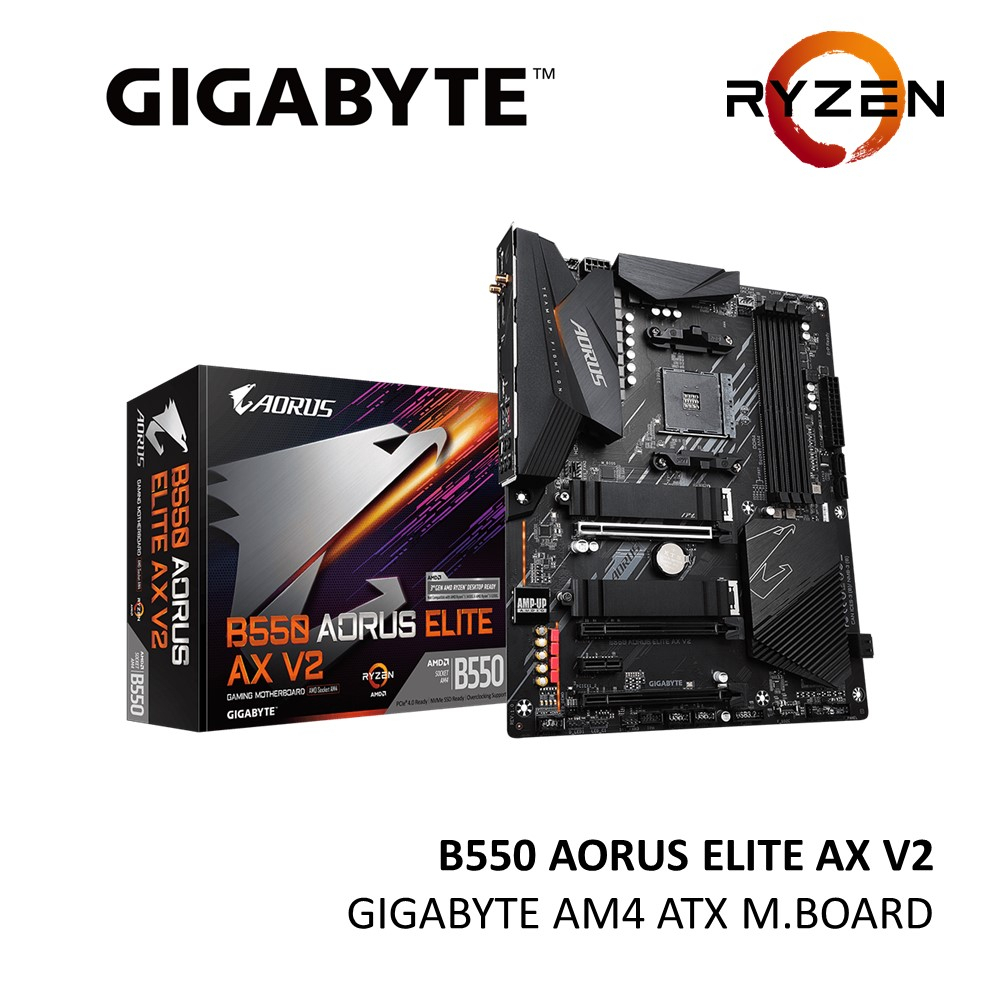 GIGABYTE B550 AORUS ELITE AX V2 AMD AM4 ATX MOTHERBOARD | Shopee Malaysia