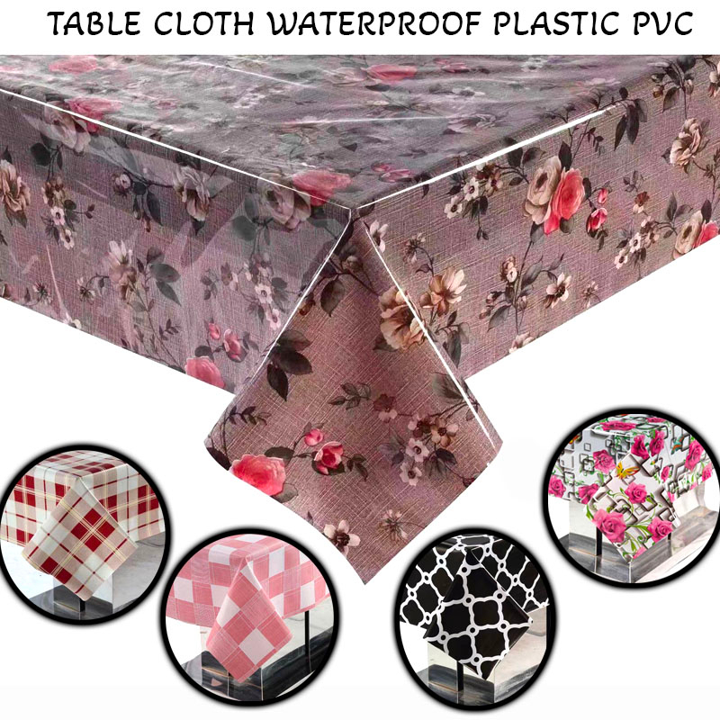 AS Table Cloth Waterproof Plastic PVC Table Cover Oilproof Dustproof ...