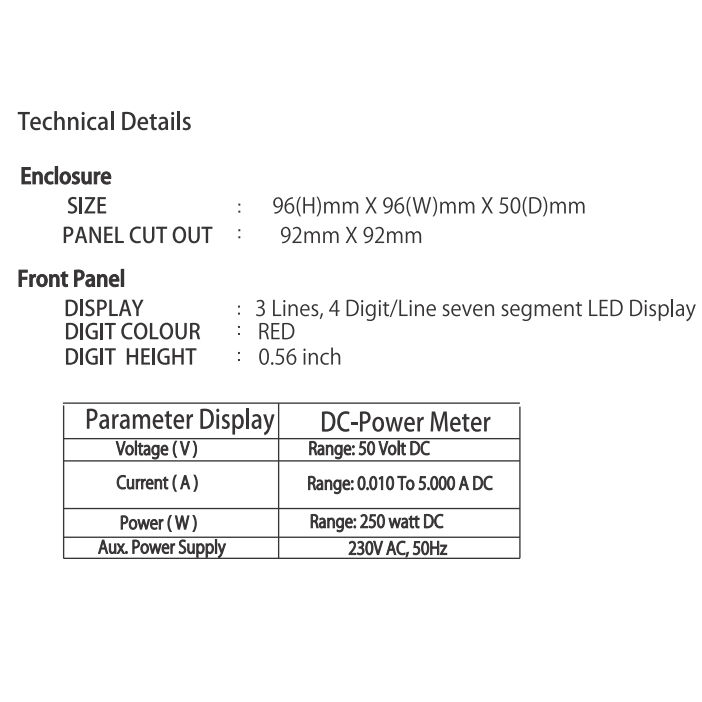 Product image MULTISPAN dc multifunction meter PM11DC 96X96 5