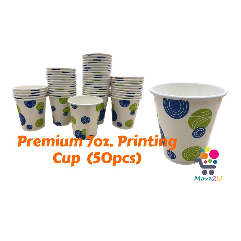 [50pcs] Premium 7oz. Printing Drinking Cup / Party Paper Cold Cup ...