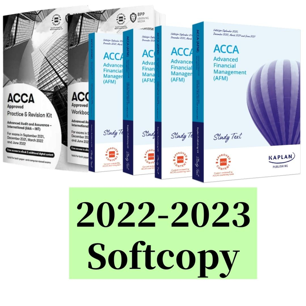 ACCA 2023 SBL SBR AFM APM ATX AAA BT MA FA LW PM TX FR AA FM Shopee