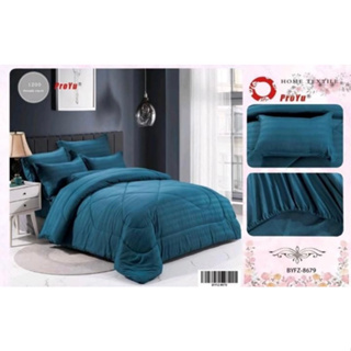 Local Seller + Ready Stock】Cadar Branded Luxury Bedsheet Fitted Tilam Queen  King 5in1 With Comforter Set