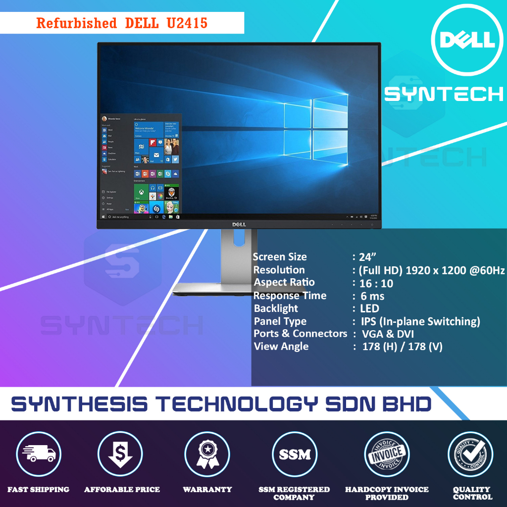 Refurbished Dell Ultrasharp U Monitor Shopee Malaysia