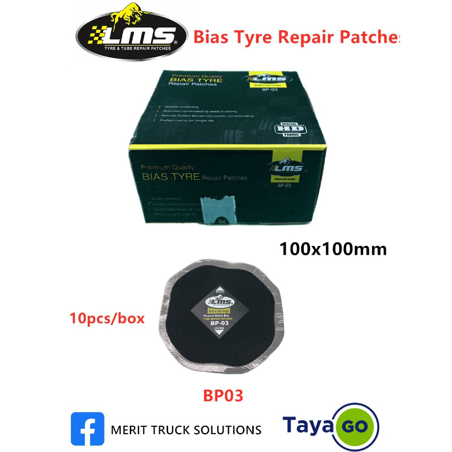 LMS Tire Repair Patches BP CT Tayar Bocor Penampal Tiptop Tayar Pancit ...